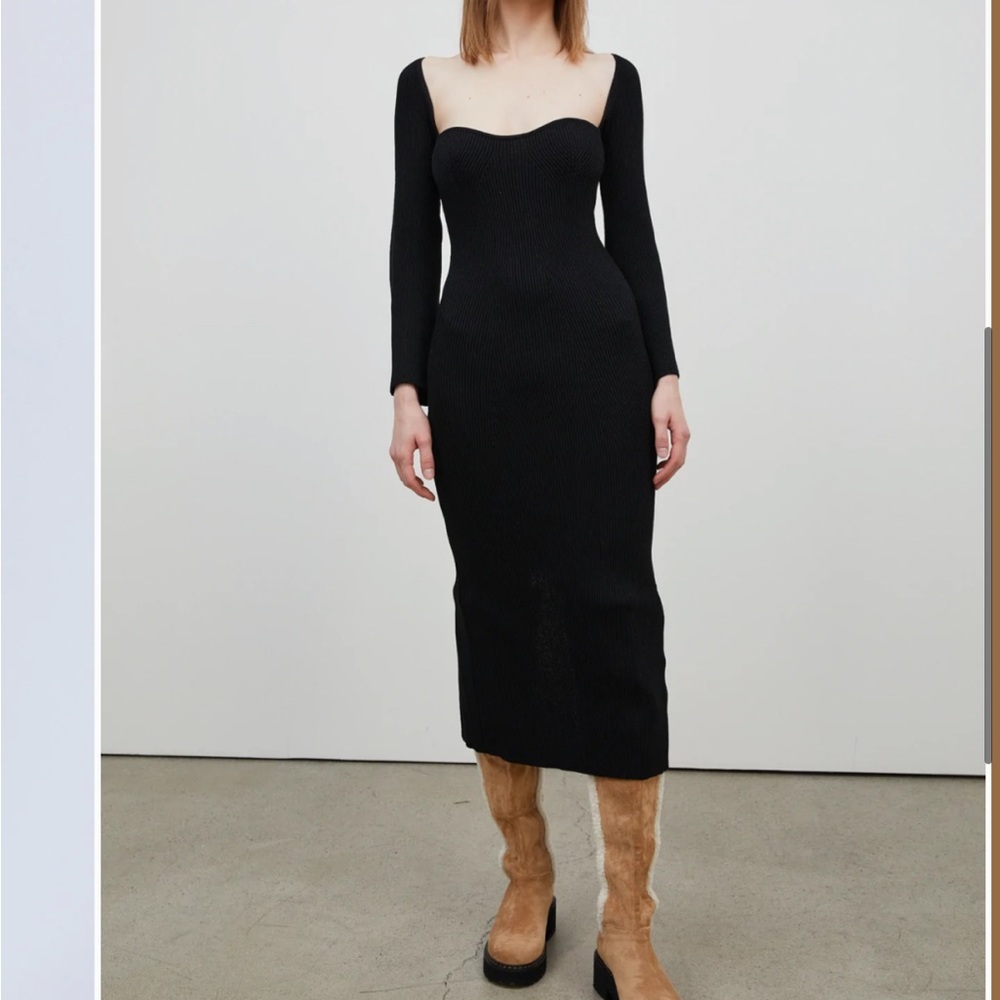 Source Unknown Black Midi Dress